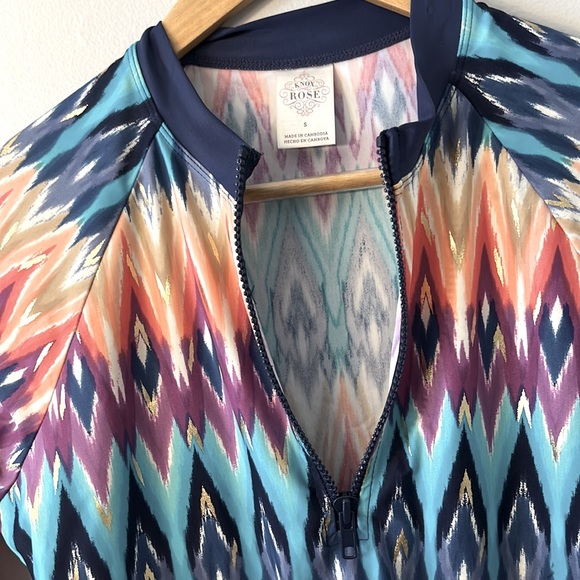 Colorful Geometric Long Sleeve Top from KNOX ROSE-SIZE SMALL - Picture 5 of 10
